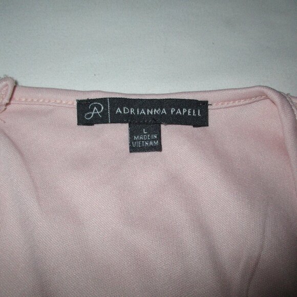 ADRIANNA PAPELL Pink Lace Long Sleeve Blouse - Picture 6 of 6